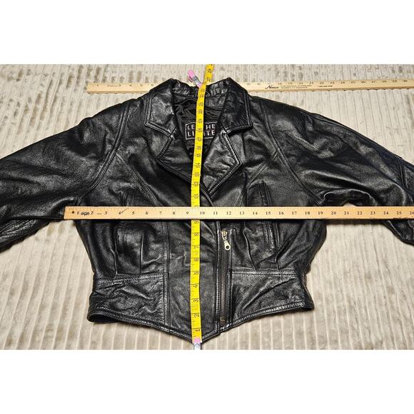 vintage Leather Bomber Jacket Black Previously Owned By Ohio Guitarist‎ Musician - Picture 14 of 16